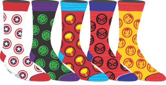Marvel 5 Pack Crew Socks