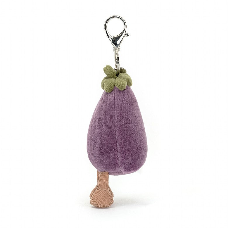 JellyCat Vivacious Aubergine Eggplant Bag Charm