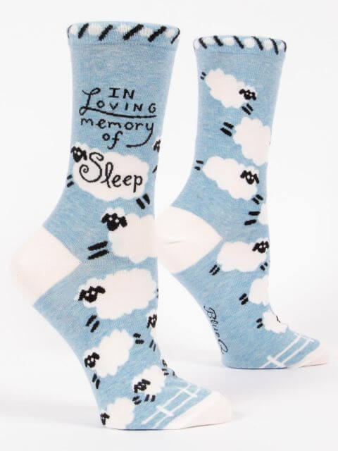 Blue Q In Loving Memory of Sleep Women’s Crew Socks