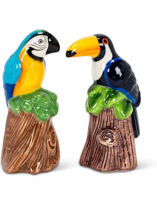 Salt & Pepper Shaker Parrot and Toucan