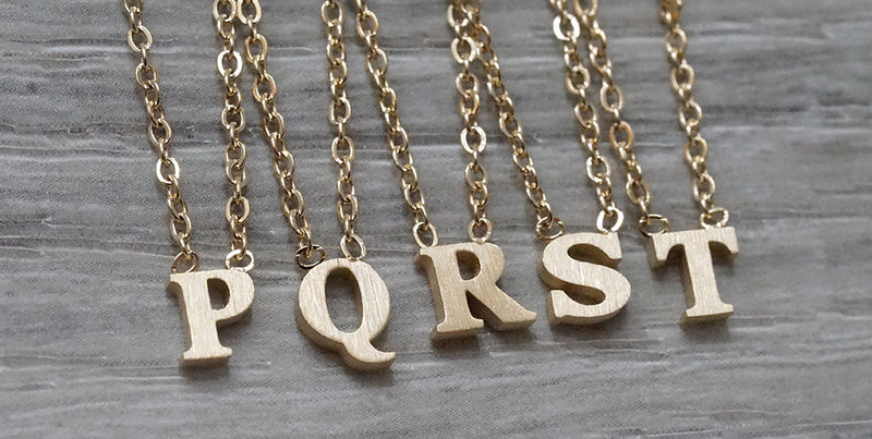 Floating on sale letter necklace