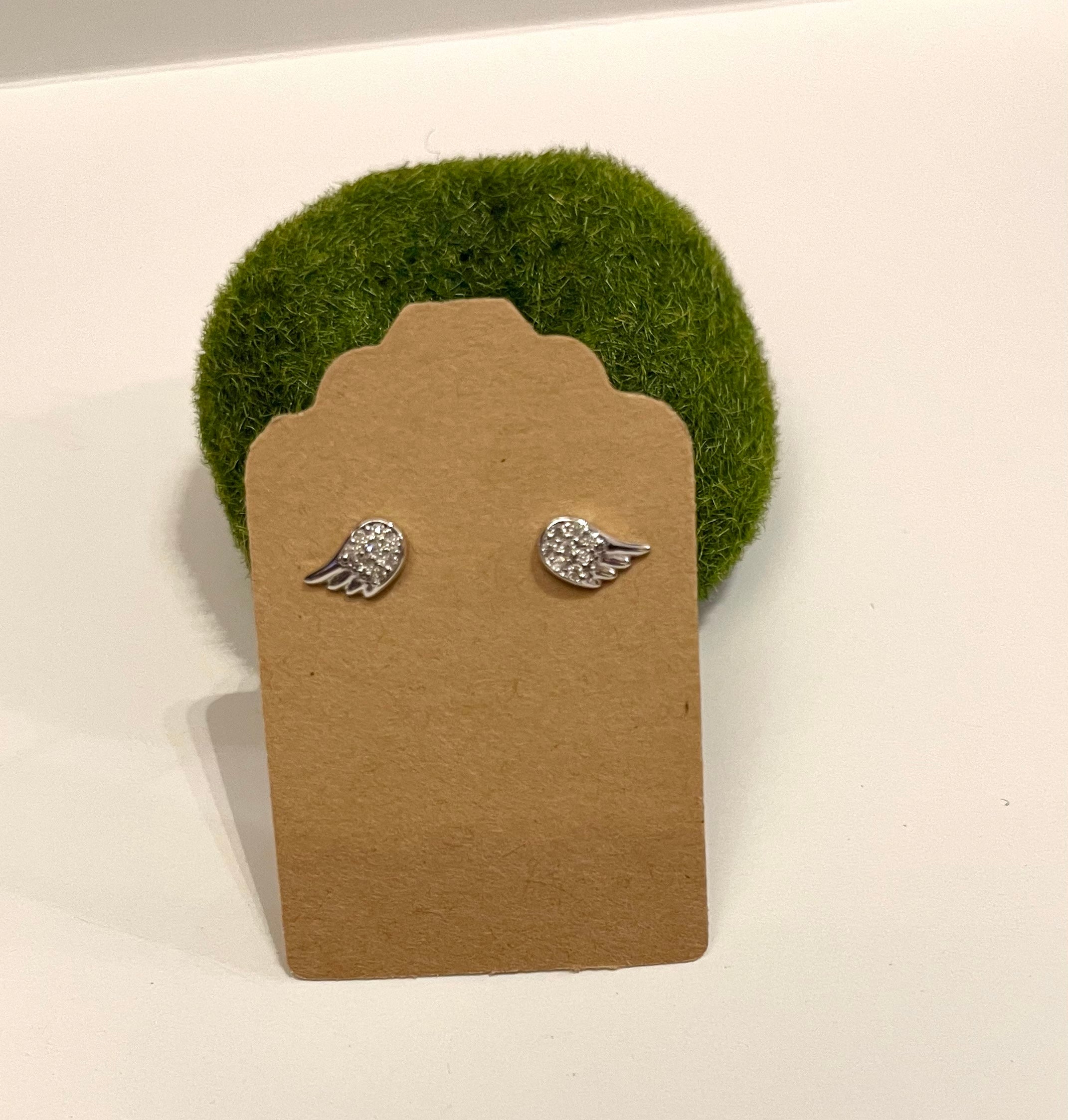 Silver Wings Stud Earrings