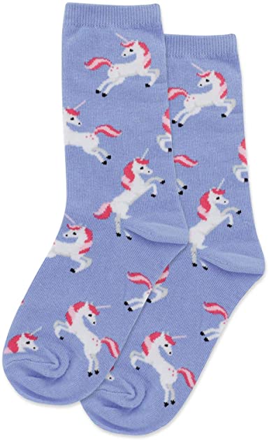 Hot Sox Kids Unicorn Crew Sock (8-9.5yrs)