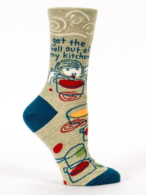 Blue Q Women’s Get Out of My Kitchen Socks