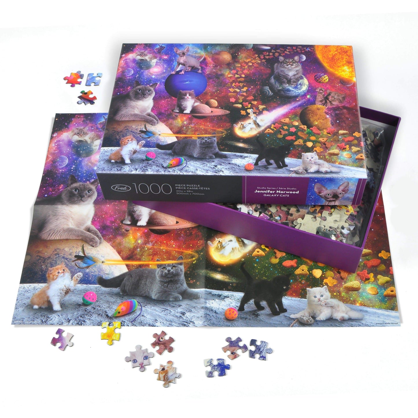 Fred & Friends Galaxy Cats 1000pc Puzzle
