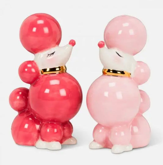 Salt & Pepper Shaker Pink Poodles