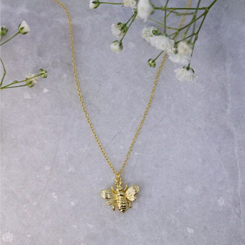 Gold Vermeil Bumble Bee Necklace