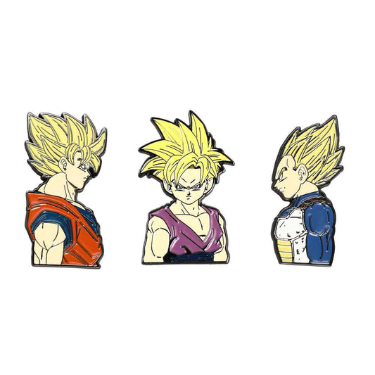 Dragon Ball Z - Goku Gohan Vegeta Enamel Pin Set