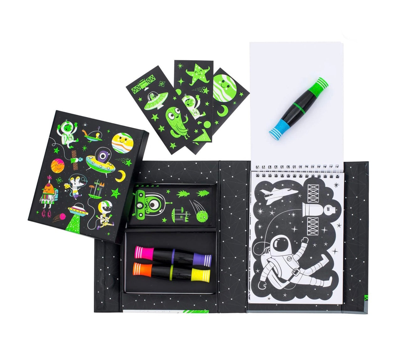 Outer Space Neon Colouring Set