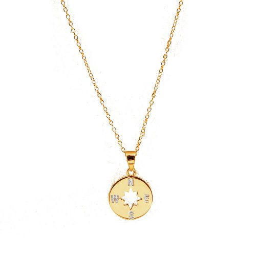 Gold Vermeil Star Compass Necklace