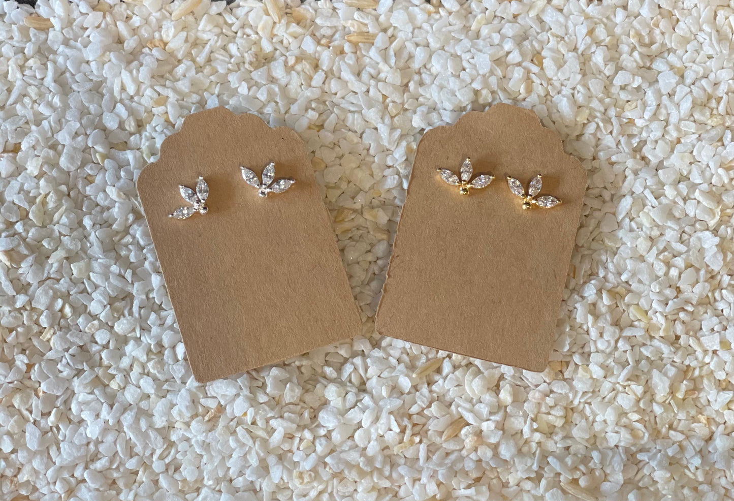 Tashi 3 Leaf Post Earrings