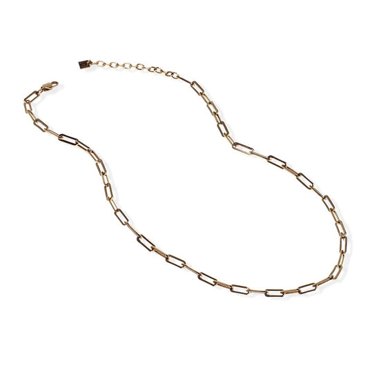jj+rr Kendall Gold Paperclip Necklace