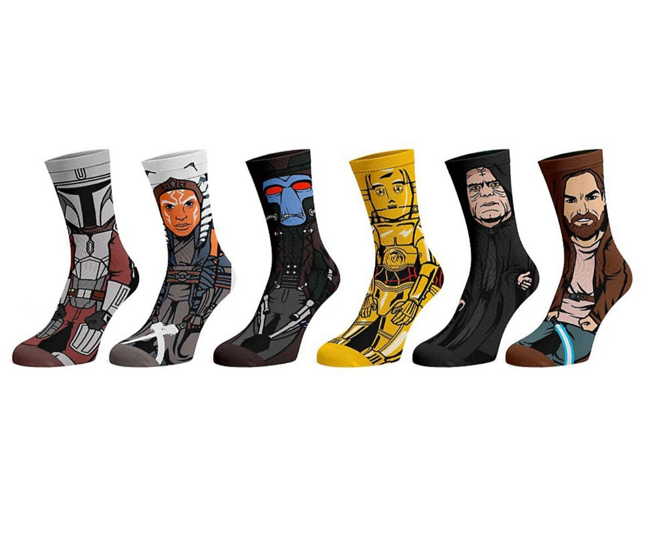 Star Wars Character Men’s Crew 6 Pack Socks