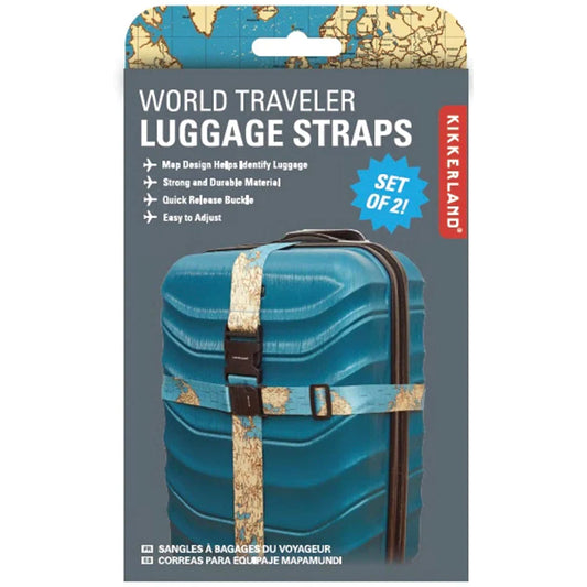 Kikkerland World Traveler Luggage Straps
