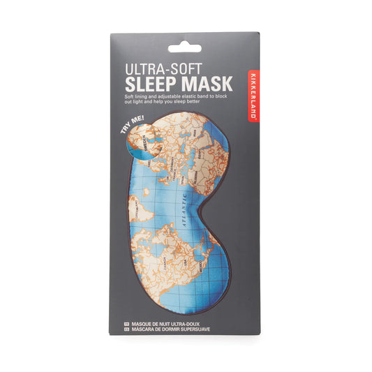 Kikkerland Maps Ultra Soft Sleep Mask