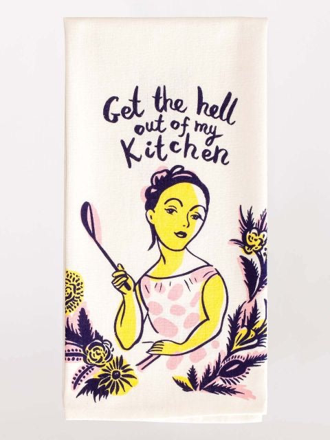 Blue Q Tea Towel Get The Hell Out