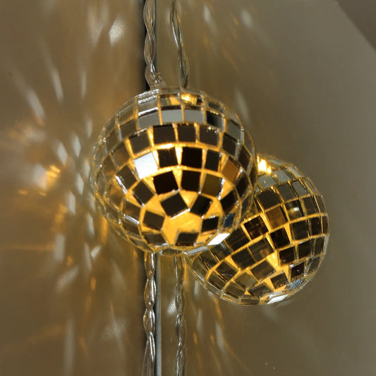 Kikkerland Disco ball String Lights