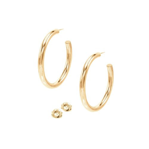 Gold Vermeil Thick Tube Hoops