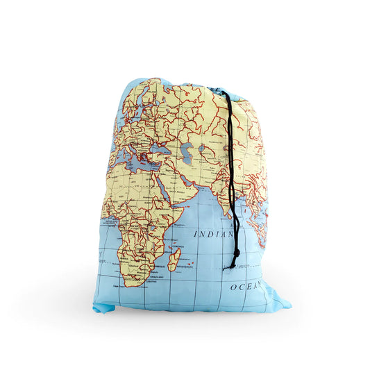 Kikkerland Map Travel Laundry Bag