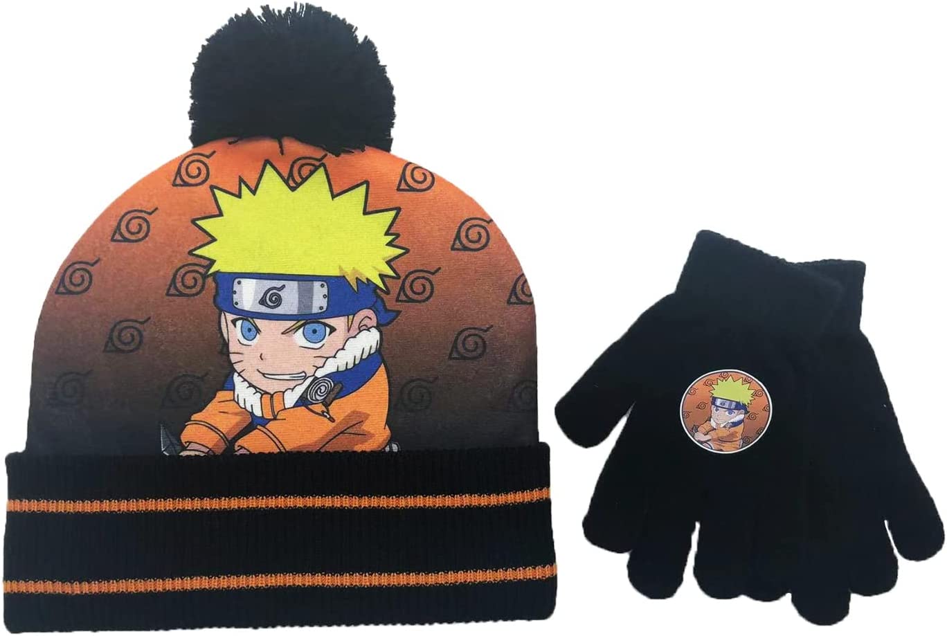 Naruto Uzumaki Knit Beanie & Glove Set