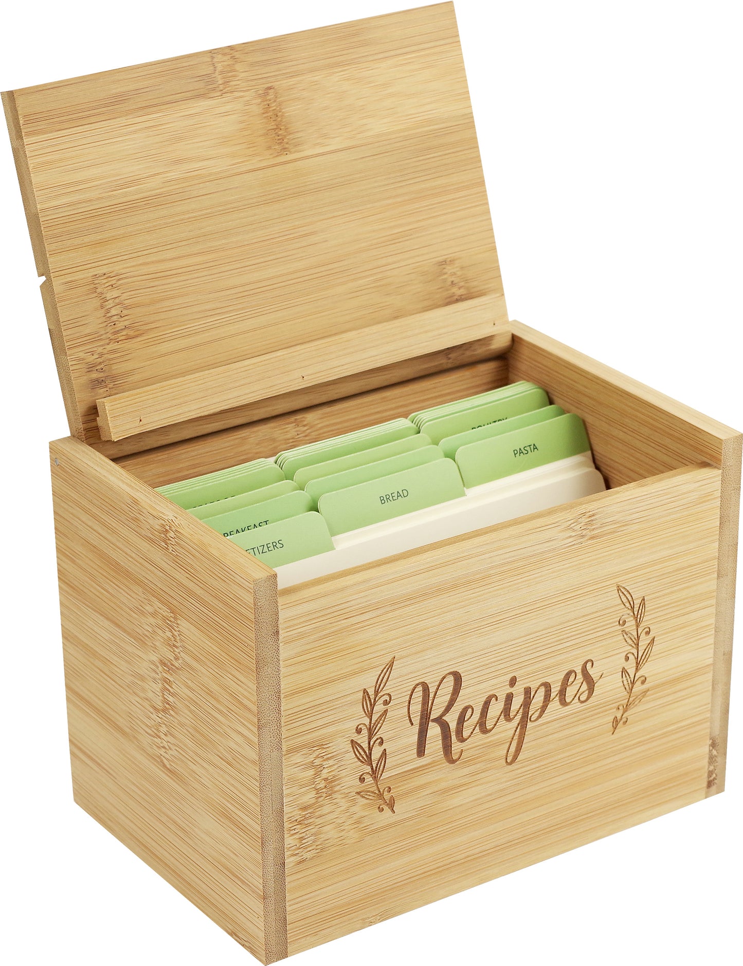 Peter Pauper Bamboo Recipe Box