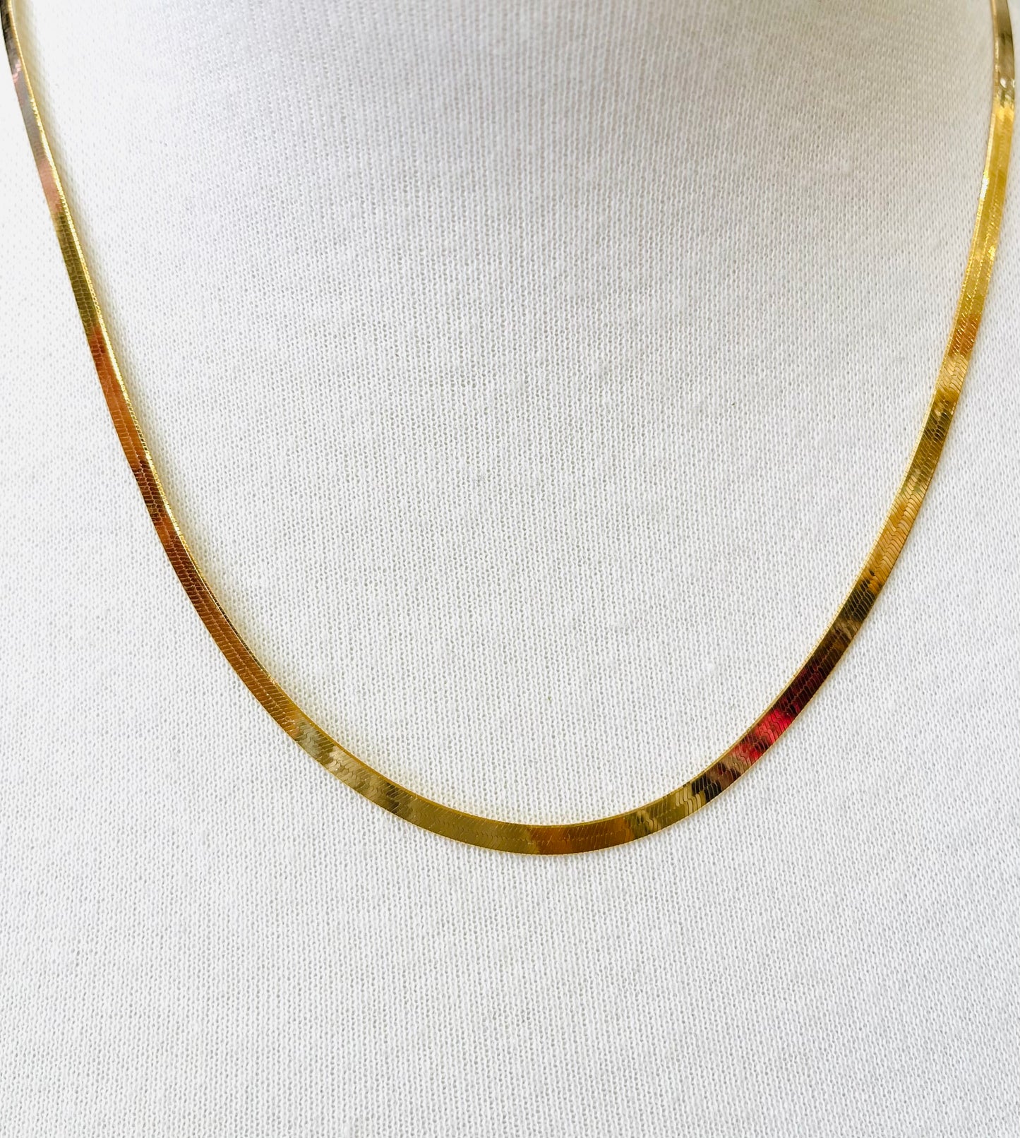Gold Flat Chain Necklace