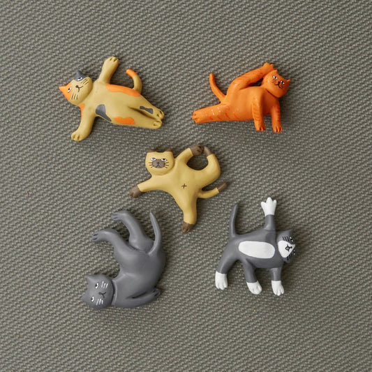 Kikkerland Cat Yoga Magnets