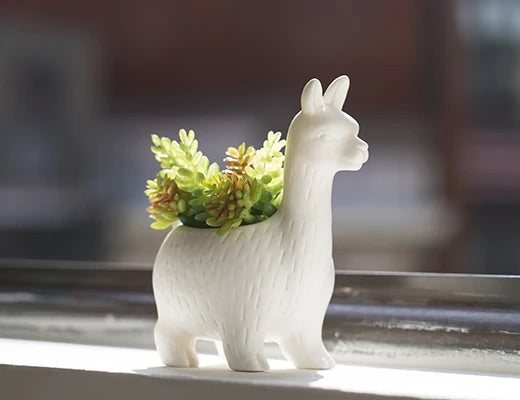 Llama Ceramic Planter