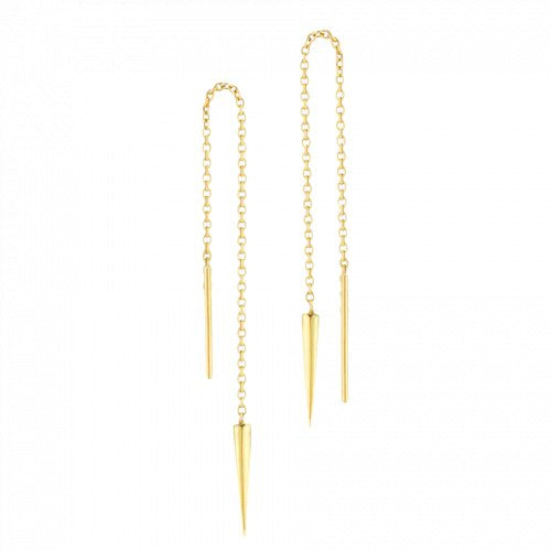 Gold Vermeil Spike Threader Earrings