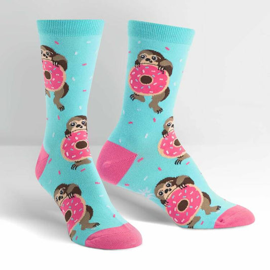 SOCK IT TO ME 
Womens Donut Sloth Crew Socks