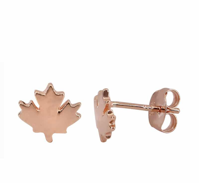 Maple leaf earrings on sale studs