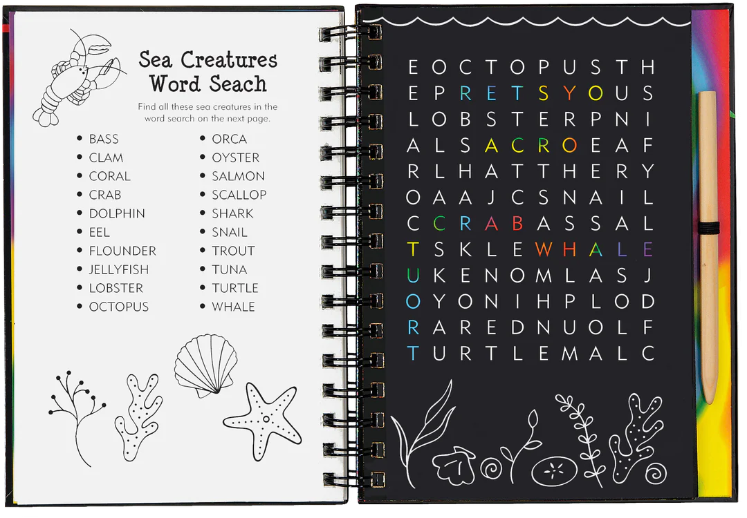 Scratch & Sketch Games and Puzzles Ocean World