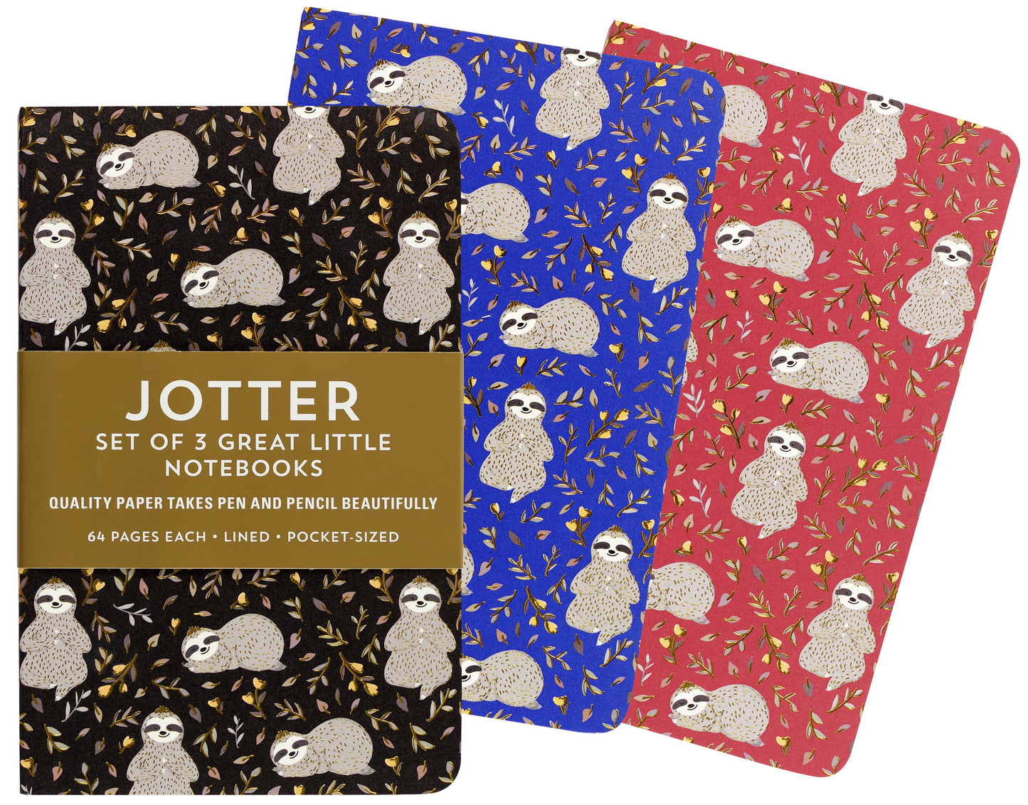 Peter Pauper Sloth Jotter Mini Notebooks