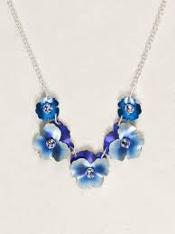 Holly Yashi Blue Pansy Necklace