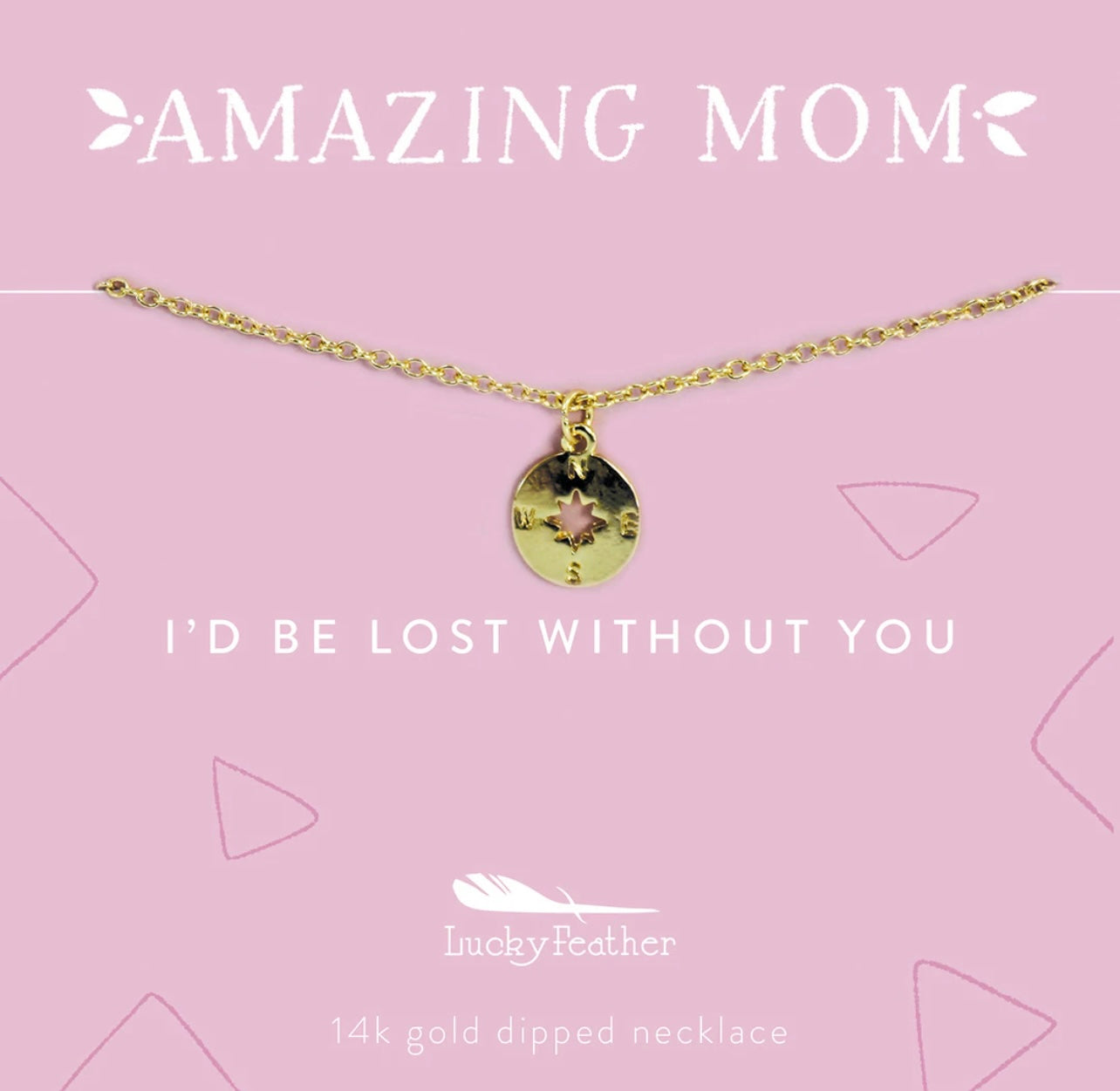 Lucky Feather Mom Necklace